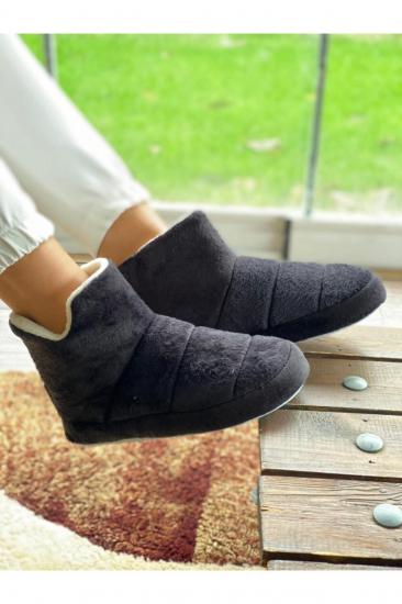 Stocon Unisex Panduf Ev Botu Rahat Taban Sıcak Tutar Gri SEG008