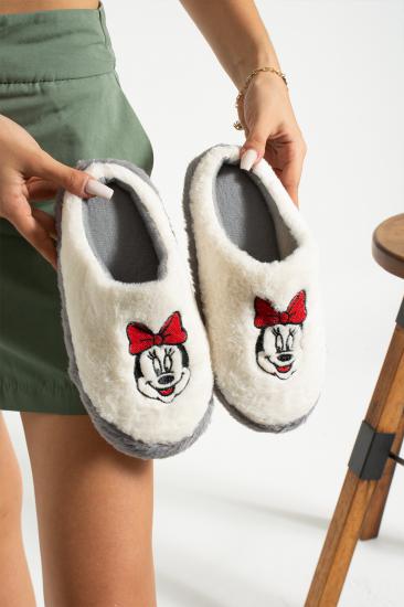  Mini Mouse Kadın Ev Terliği Kız Çocuk Ev Terliği Kaydırmaz Taban 