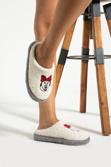 STOCON  Mini Mouse Kadın Ev Terliği Kız Çocuk Ev Terliği Kaydırmaz Taban 