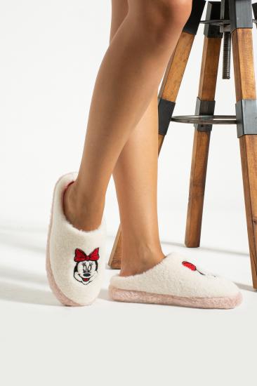 STOCON  Mini Mouse Kadın Ev Terliği Kız Çocuk Ev Terliği Kaydırmaz Taban 
