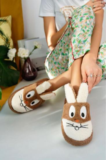 Kadın Tavşan Figürlü Ev Terliği,Çeyizlik Terlik, Kaymaz Taban ,Yumuşak Taban