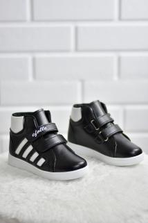 STOCON Kids Unisex Çocuk Bootie Siyah Beyaz