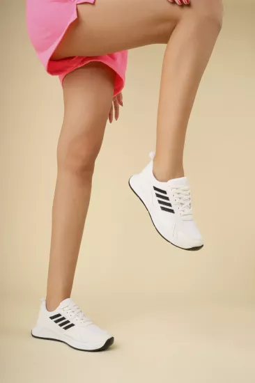 Kadın, Erkek, Unisex Ortopedik İnfinite Triko Yürüyüş Spor Ayakkabısı,İnfinite 4 Bant Günlük Sneaker