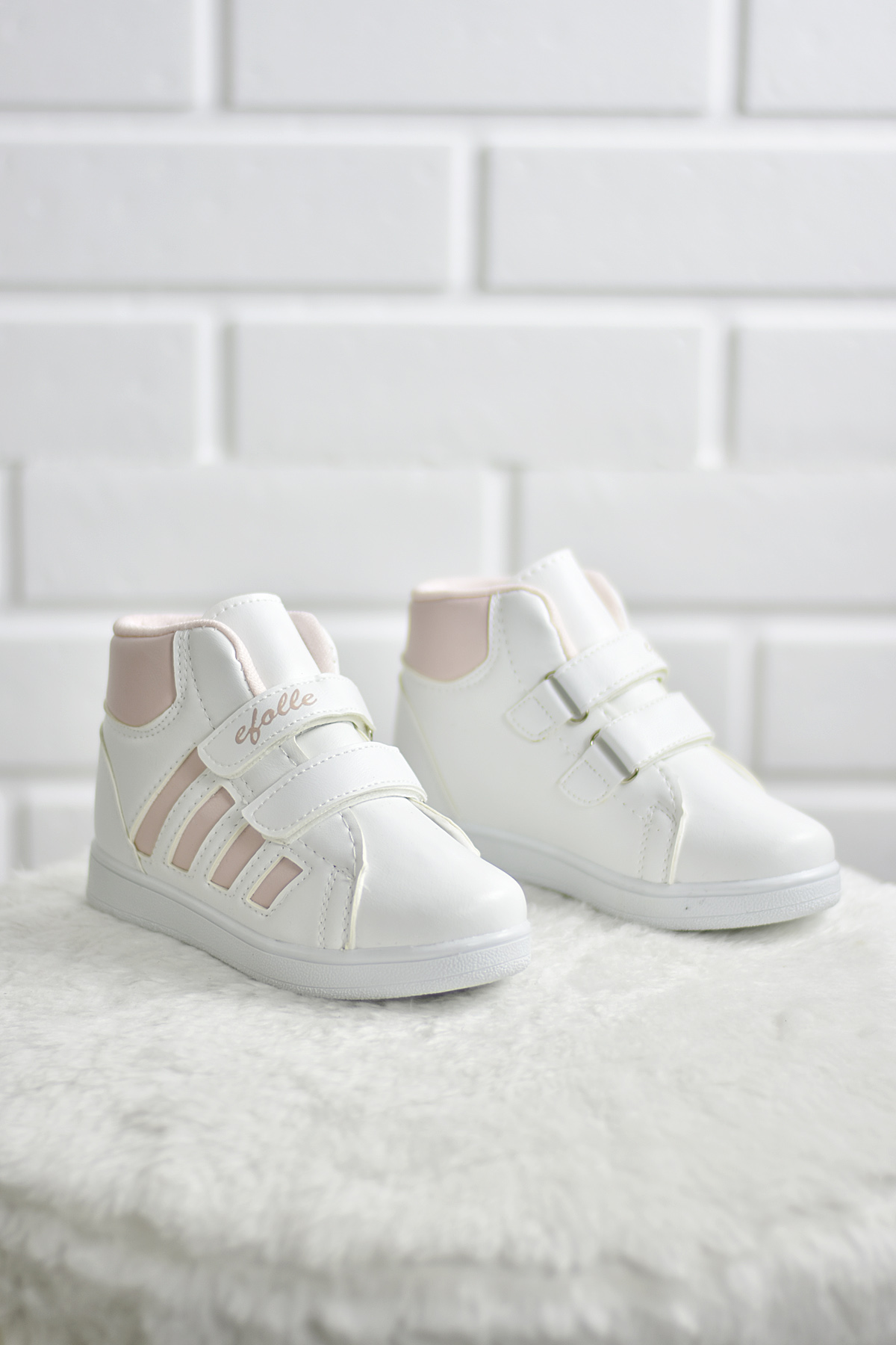 STOCON Kids Unisex Çocuk Bootie Beyaz Pudra