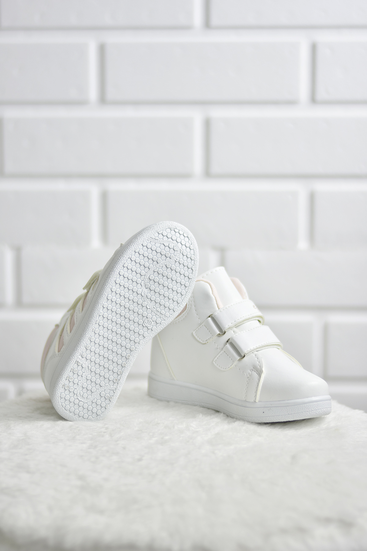 STOCON Kids Unisex Çocuk Bootie Beyaz Pudra