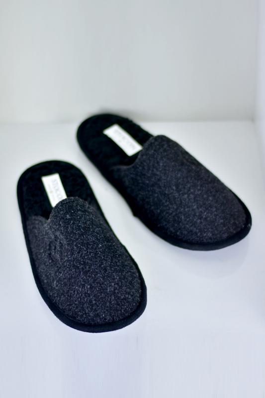 STOCON Unısex Klas Stil Keçeli Kumaş Terlik Modern Ev Terliği